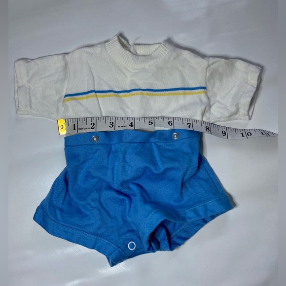 Vintage baby onesie 0-3 months blue yellow - Picture 7 of 7